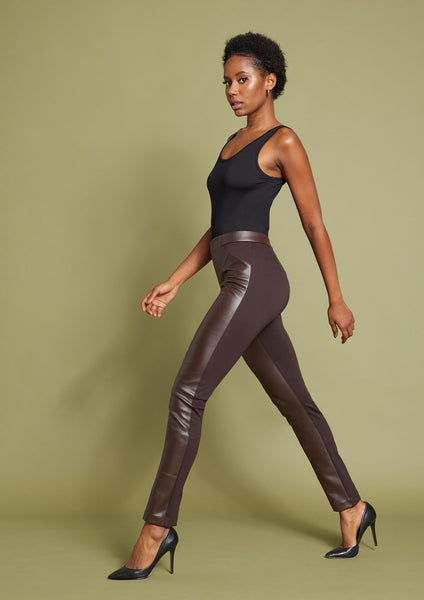 Brown Leather Leggings