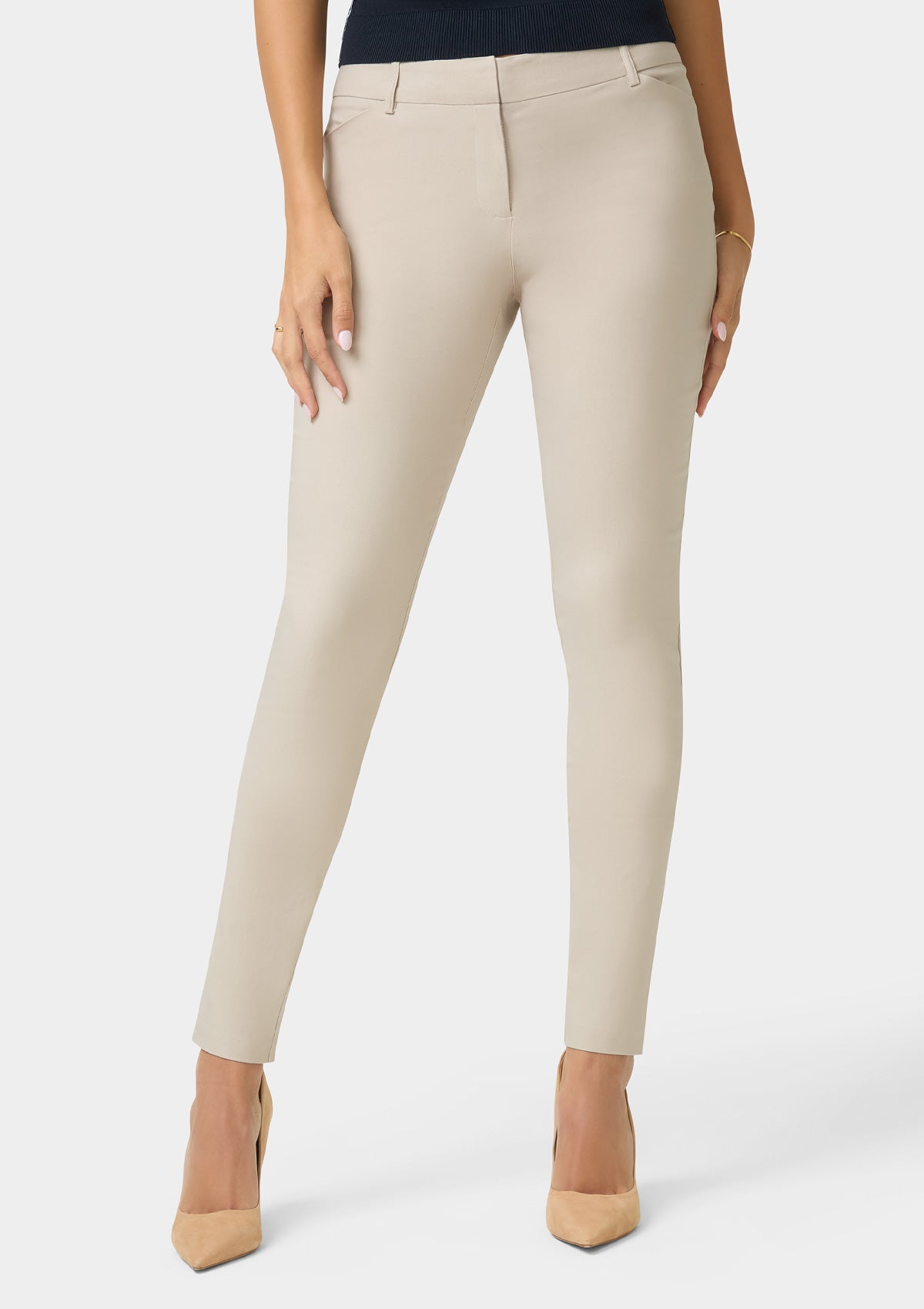 Alloy Apparel Tall Julia Dressy Skinny Pants for Women in Khaki Size XL Alloy Apparel Tall Julia Dressy Skinny Pants for Women in Khaki Size XL