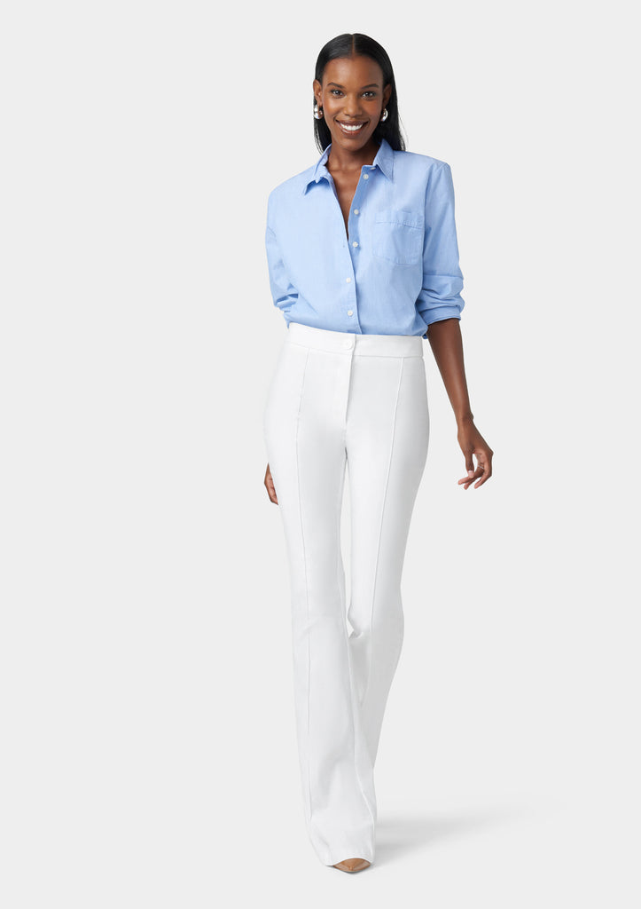 Alloy Apparel Tall High Waist Flare Dress Pants for Women in White Size Large Alloy Apparel Tall High Waist Flare Dress Pants for Women in White Size Large