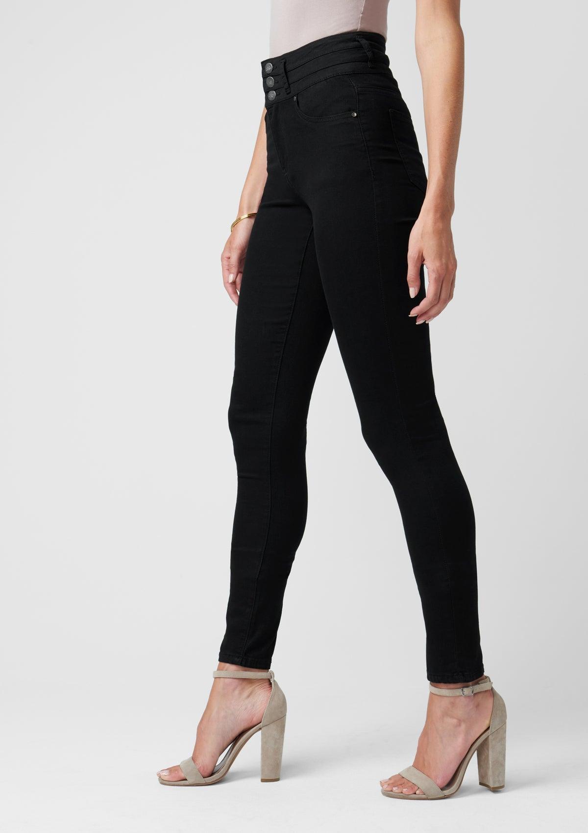 Pull&Bear super skinny high waist jeans in black | ASOS