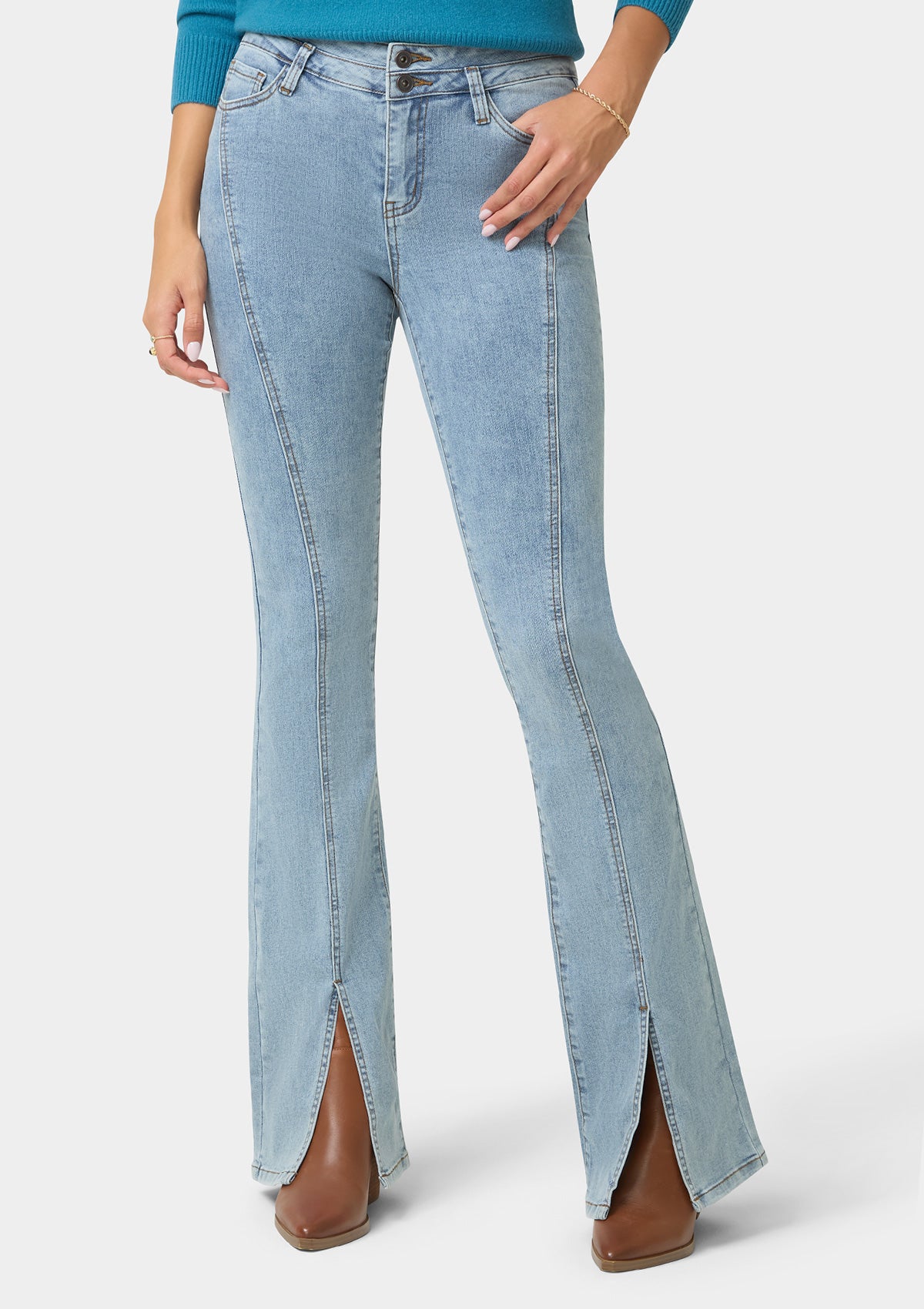 Tall Felicia Split Hem Jeans – Alloy Apparel