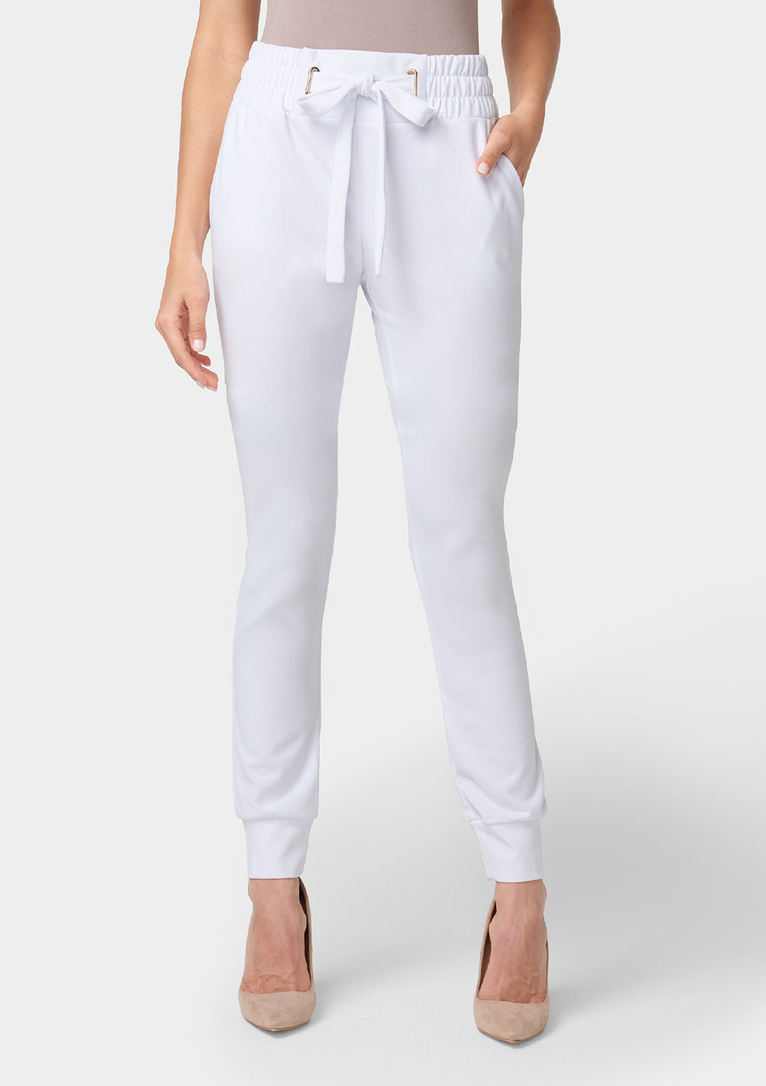 Tall Tianna Tie Waist Crepe Joggers