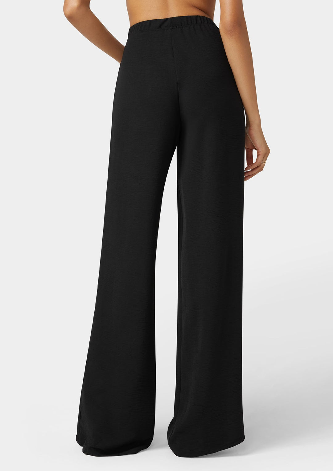 Alloy Apparel Tall Windsor Wide Leg Flowy Pants for Women in Black Size XS length 37 | PU/Synthetic Alloy Apparel Tall Windsor Wide Leg Flowy Pants for Women in Black Size XS length 37 | PU/Synthetic