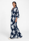 Navy Ivory Floral Print