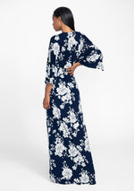 Navy Ivory Floral Print