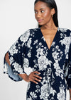 Navy Ivory Floral Print