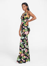 Black Tropical Print