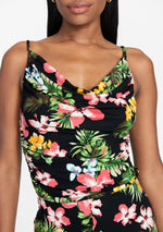 Black Tropical Print