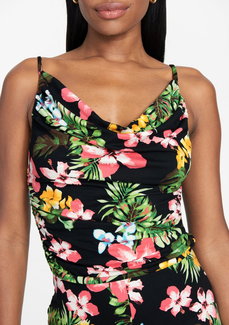 Black Tropical Print