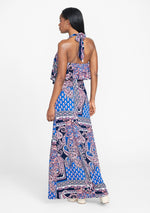 Blue Denim Paisley Print