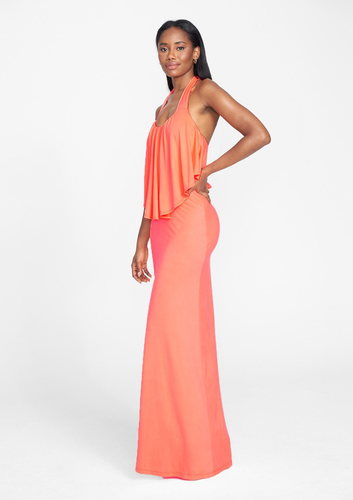 Tall Mya Halter Maxi Dress  Alloy Apparel