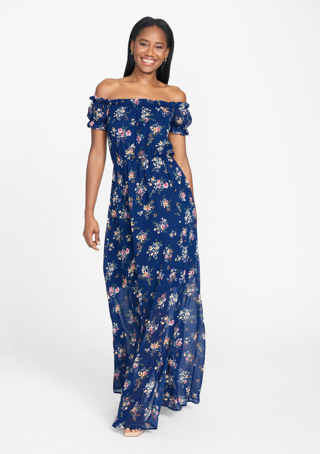Navy Floral Print