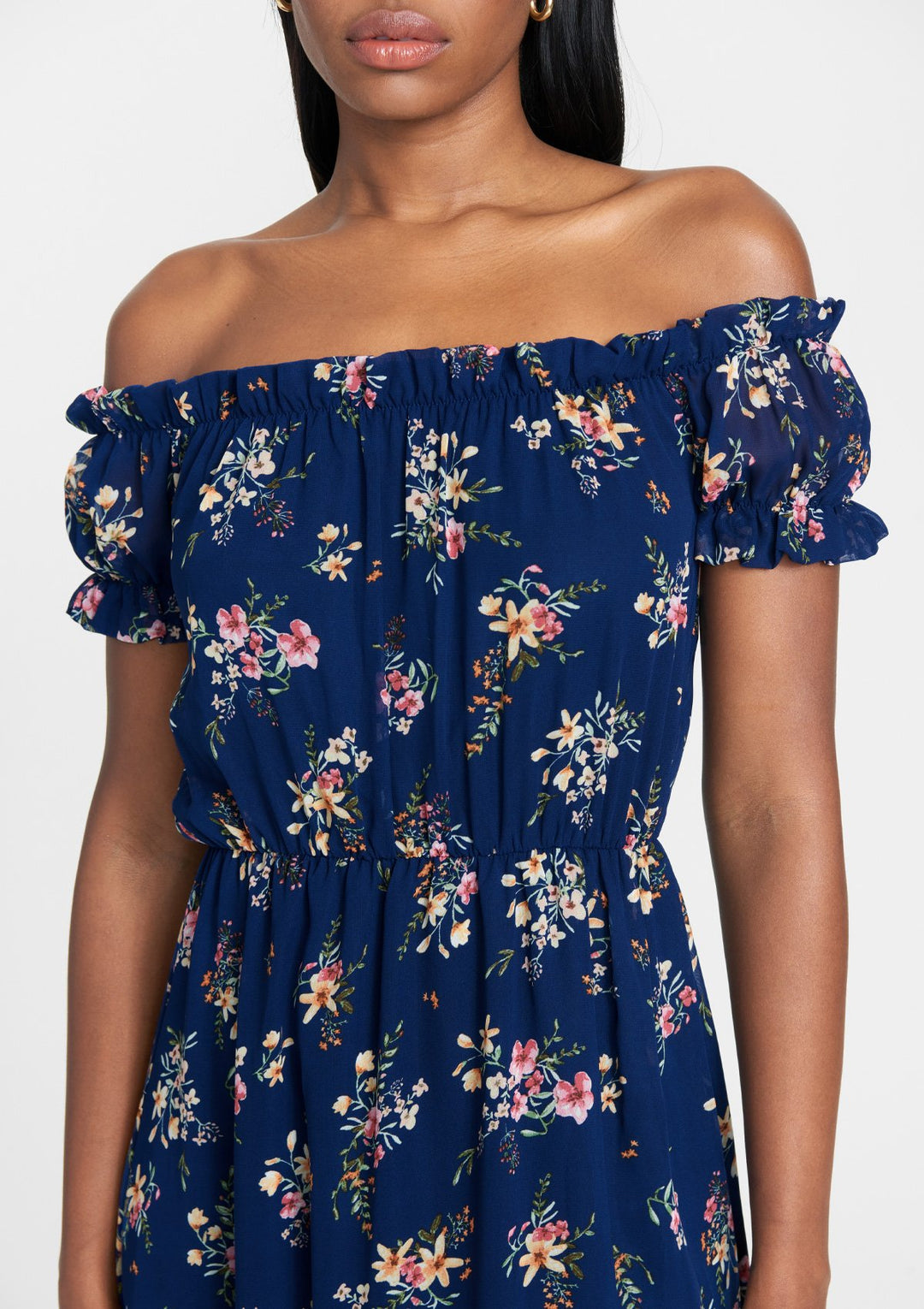 Navy Floral Print