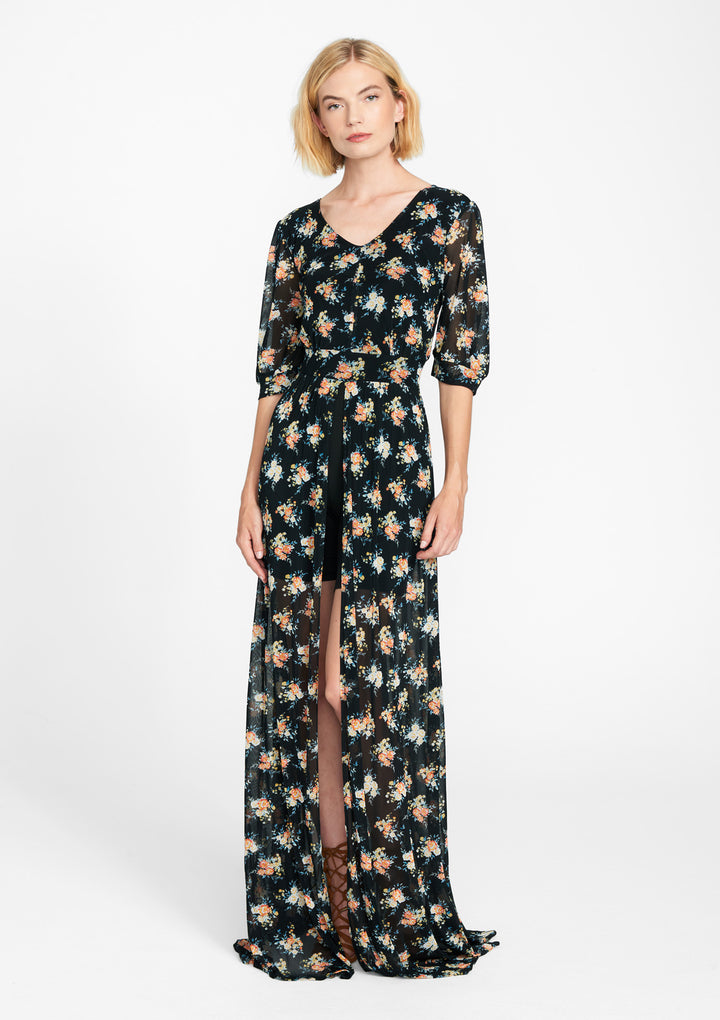 Black Floral Print