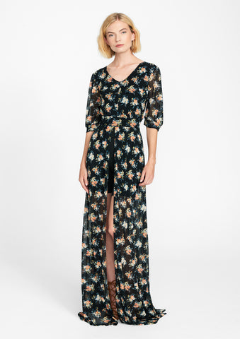 Black Floral Print