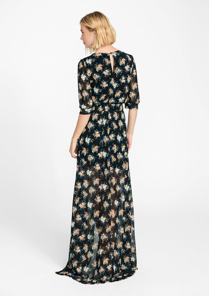 Black Floral Print