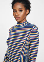 Navy Rust Stripe