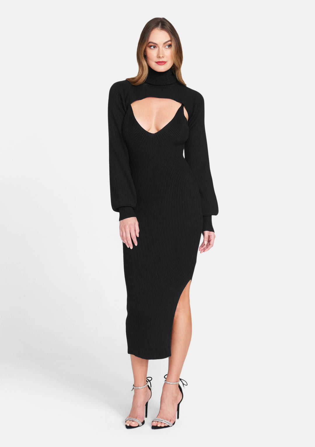 classy knit dress Ailaoyou Women's Sleeveless Knit Sweater Dress Solid Color Crew Neck Knitted Dress Fashionable Slit Bodycon Dress Tie Waist Slim Fit Pullover Sweaters Dress Female (SF1242 Apricot,S) at Amazon Women's Clothing store