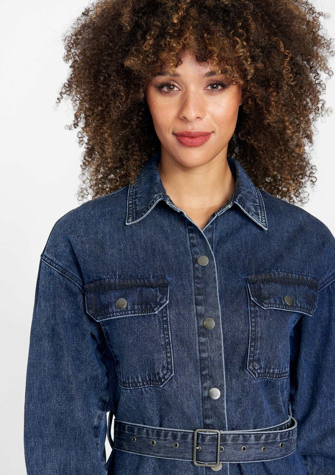 Tall Nylah Denim Shirt Dress Alloy Apparel Tall Nylah Denim Shirt Dress Alloy Apparel
