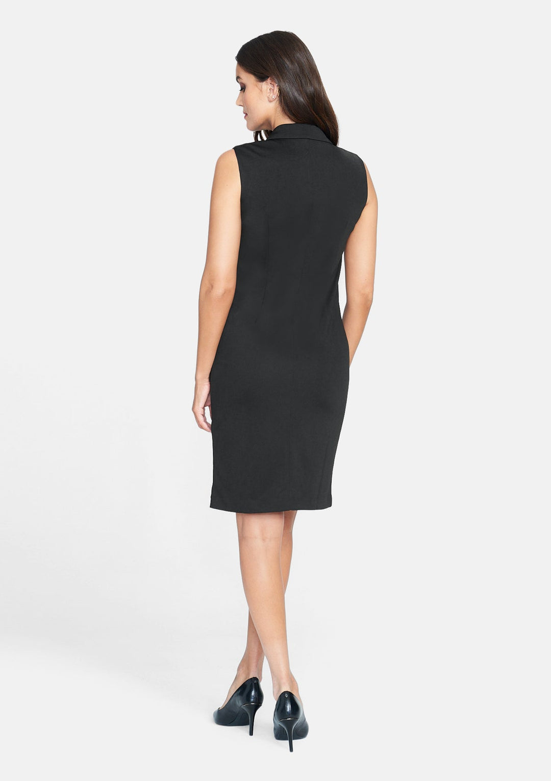 Alloy Apparel Tall Adrianna Tuxedo Dress for Women in Black Size XS | Satin Alloy Apparel Tall Adrianna Tuxedo Dress for Women in Black Size XS | Satin