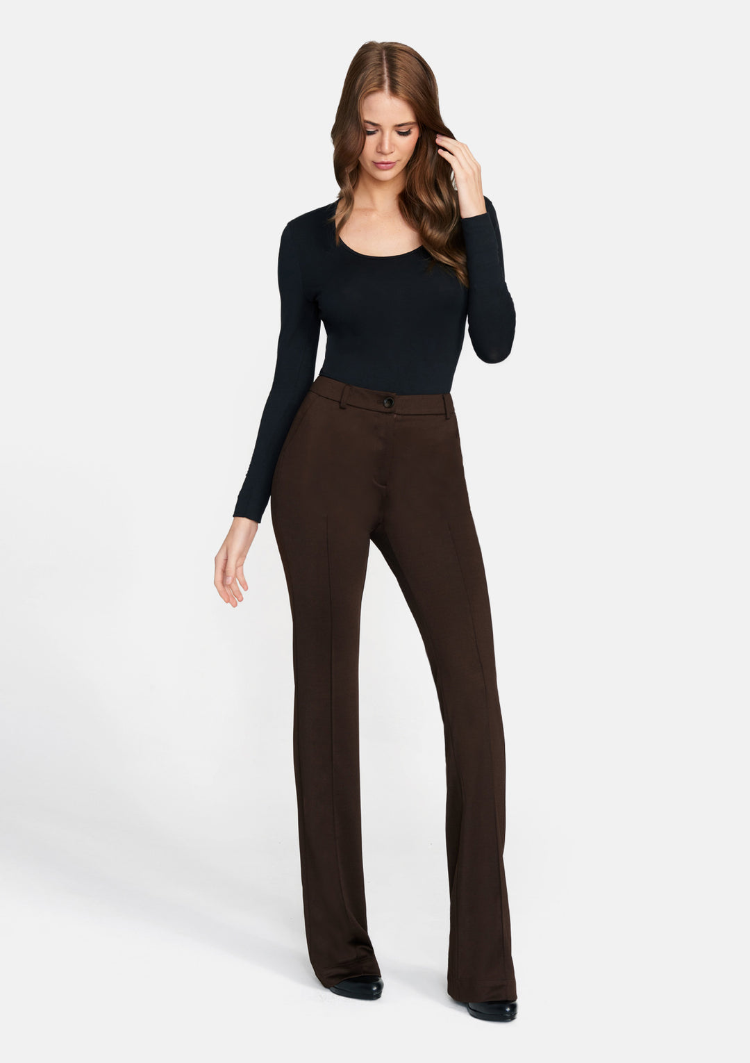 Tall Lia Flare Dress Pants Chocolate / M / 37 Tall Lia Flare Dress Pants Chocolate / M / 37