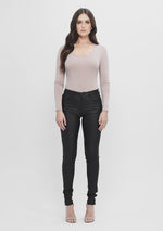 Tall Textured Faux Leather Jeans