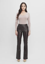 Tall Lexa Faux Leather Flare Pants